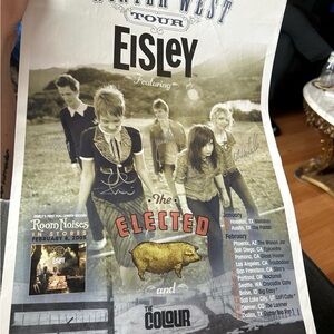 Eisley band autographed poster warped tour emo punk bamboozle indie hot topic
